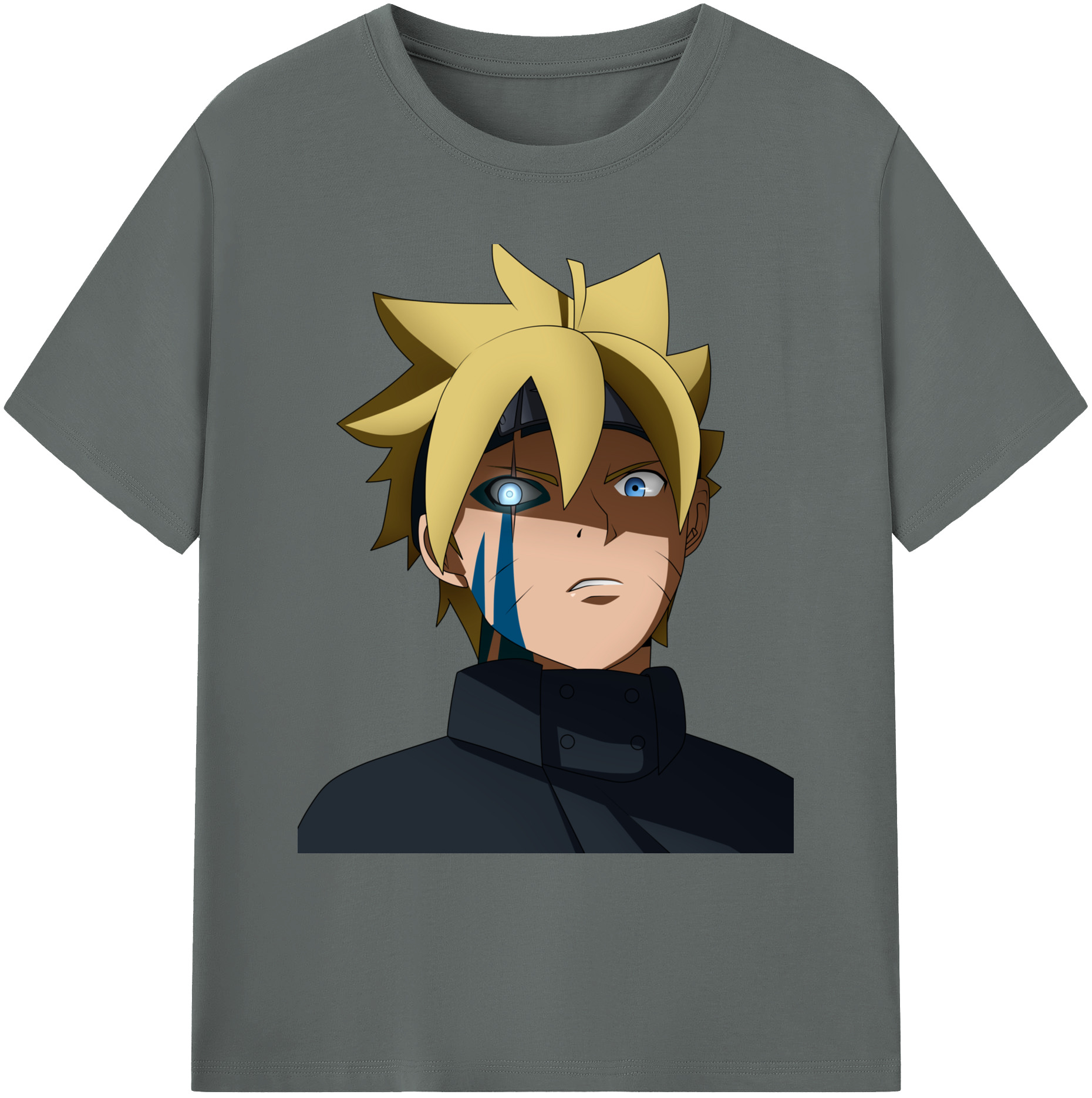 （画像用） NARUTO -ナルト- うずまき ボルト Uzumaki Boruto 綿100％ メンズ半袖Tシャツ｜肌触りやわらか＆通気性